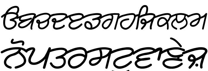 Rangsaaz gurmukhi cursive Font LOWERCASE