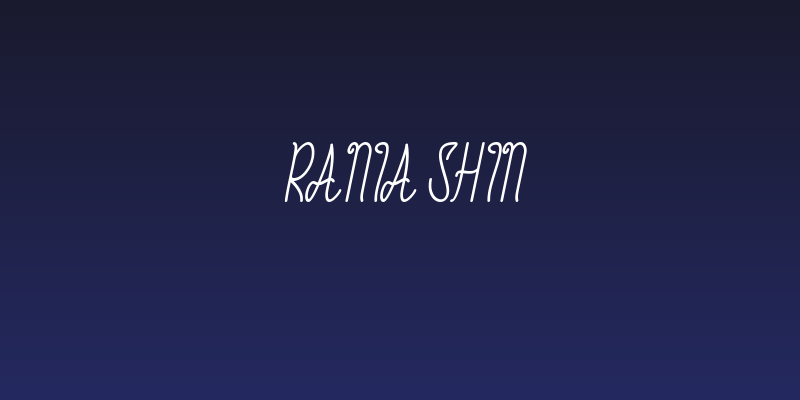 Rania Shin Social Header