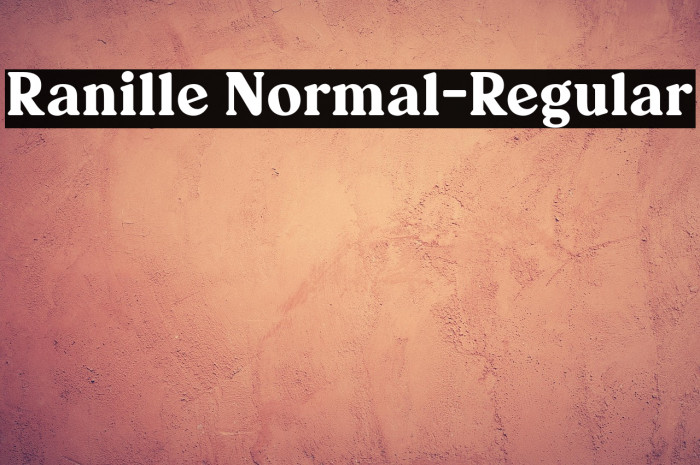 Ranille Normal-Regular Example 2