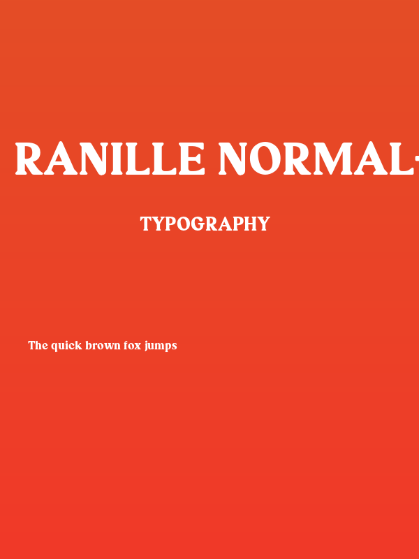 Ranille Normal-Regular Poster