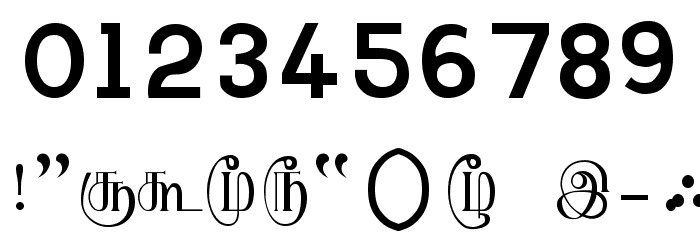 Ranjani Plain Font OTHER CHARS