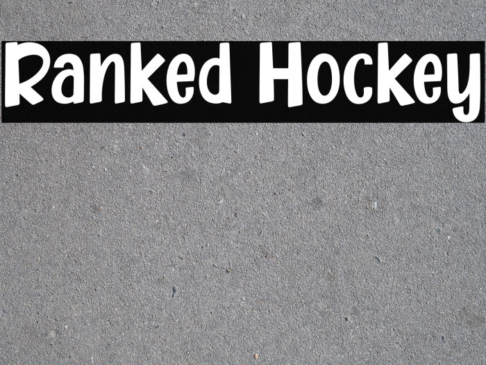 Ranked Hockey Example 1