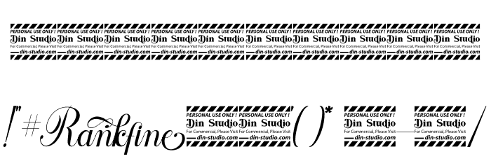 Rankfine Personal Use Font OTHER CHARS