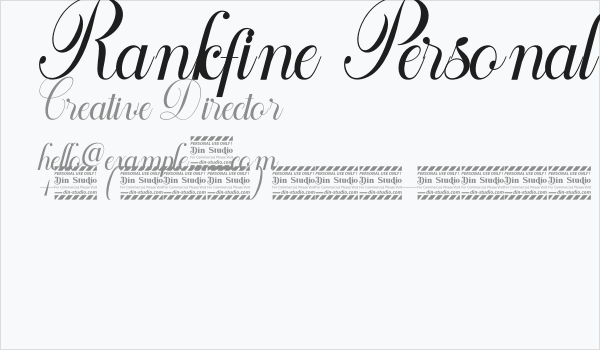 Rankfine Personal Use Business Card