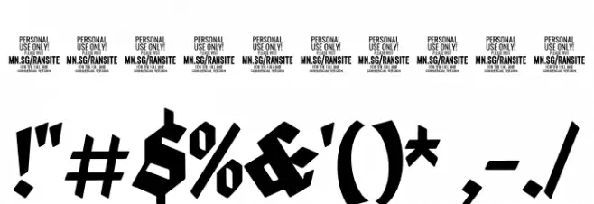 Ransite Medieval PERSONAL USE Regular Font OTHER CHARS