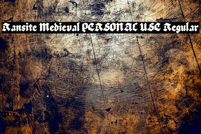 Ransite Medieval PERSONAL USE Regular Example 2