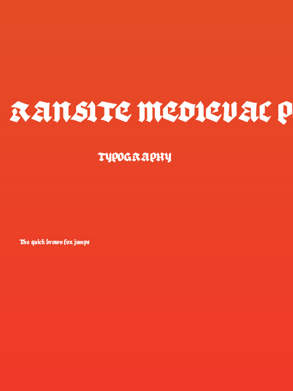 Ransite Medieval PERSONAL USE Regular Poster