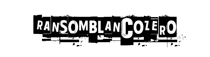 Ransom Blanco Zero  font caratteri gratis