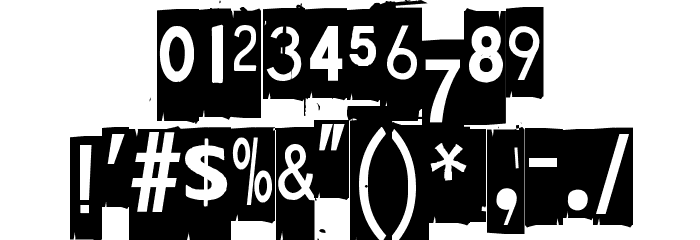 Ransom Blanco Zero Font OTHER CHARS
