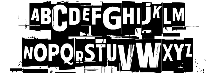 Ransom Blanco Zero Font LOWERCASE