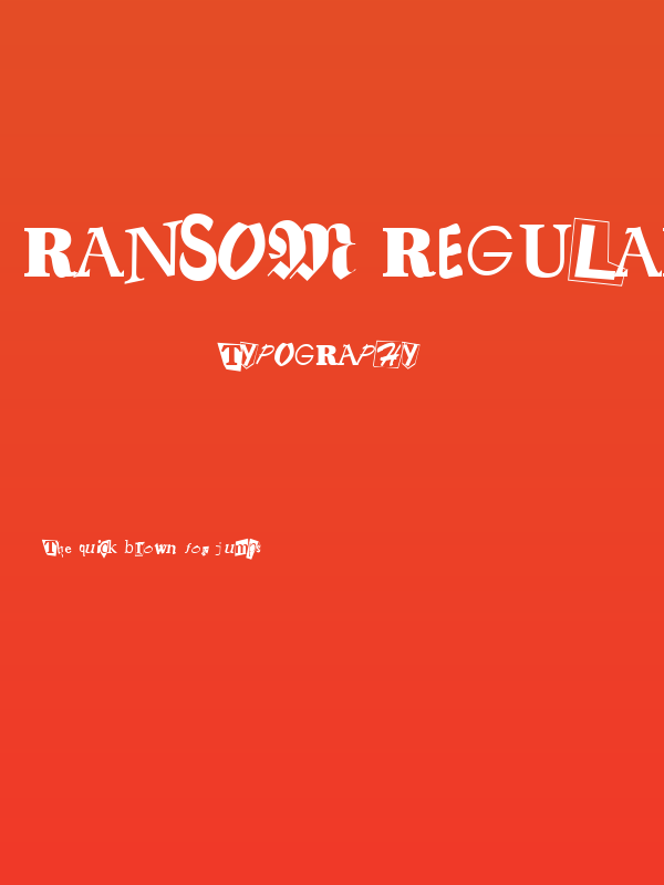 Ransom Regular Poster