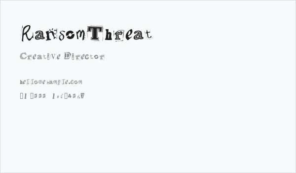 RansomThreat Business Card