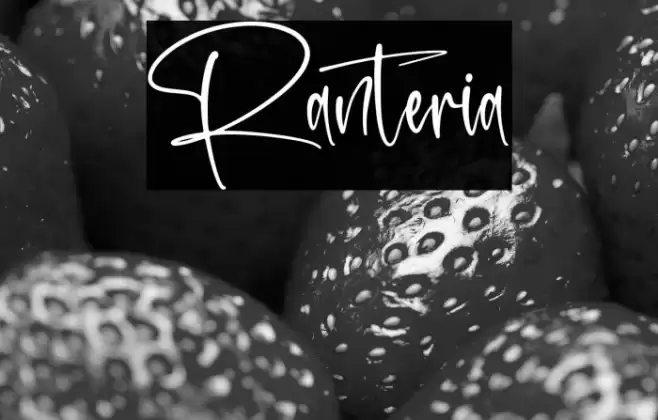 Ranteria Font examples