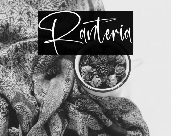 Ranteria Font examples
