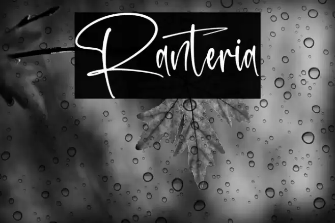 Ranteria Font examples