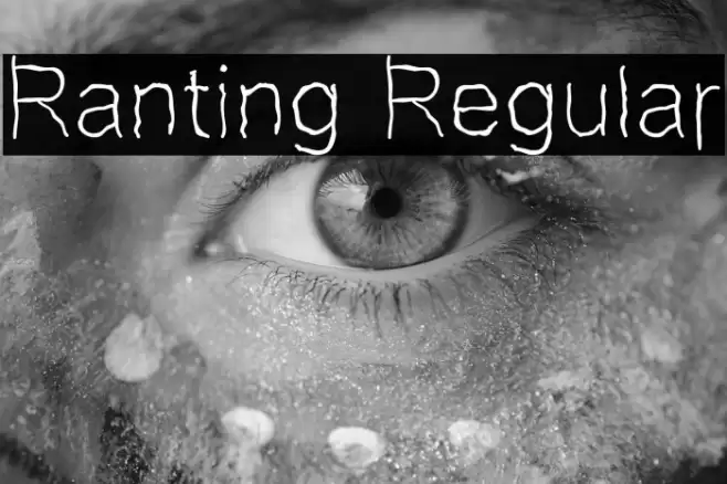 Ranting Regular Schriftart examples
