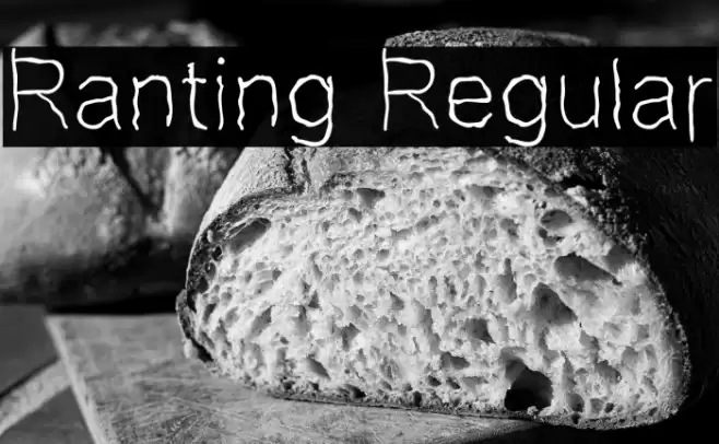 Ranting Regular Schriftart examples