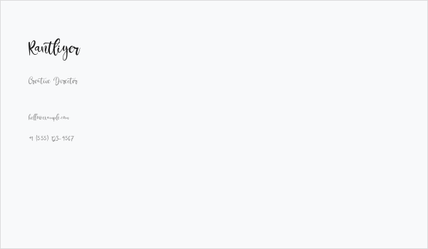 Rantliyer Business Card