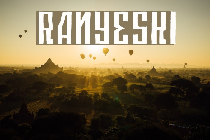 Ranyeski Font examples