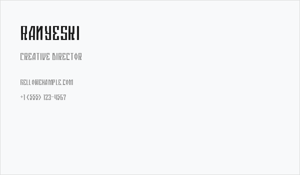 Ranyeski Business Card