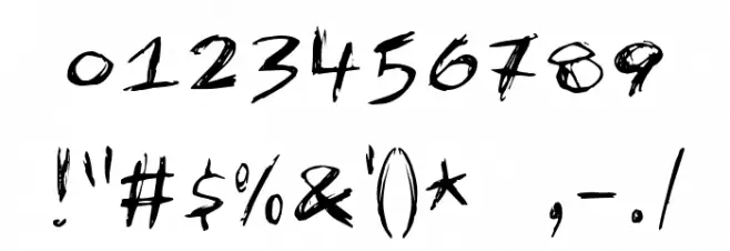 RapJack Font OTHER CHARS