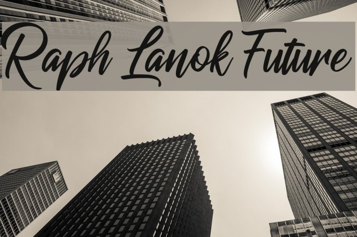 Raph Lanok Future Font examples