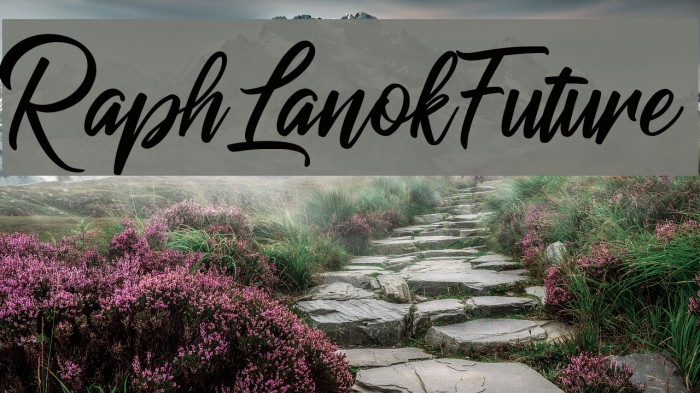 RaphLanokFuture Font examples
