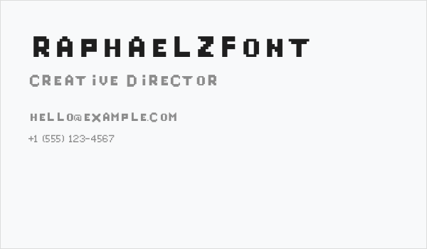 RaphaelZfont Business Card