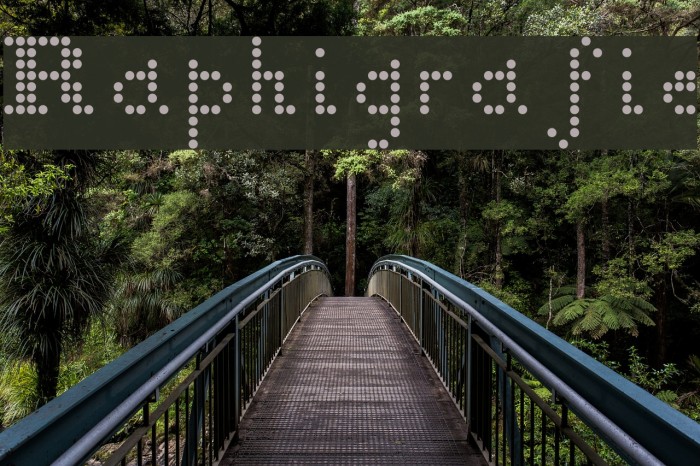 Raphigrafie Font examples