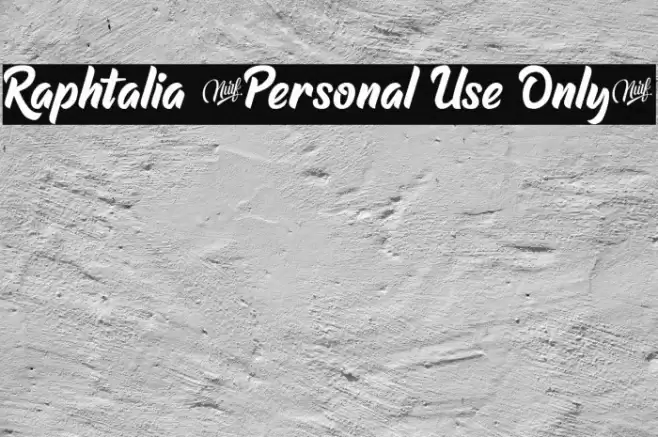 Raphtalia (Personal Use Only) Font examples