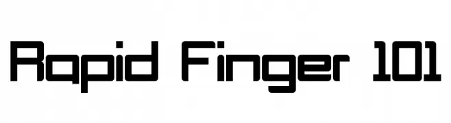 Rapid Finger 101  font caratteri gratis