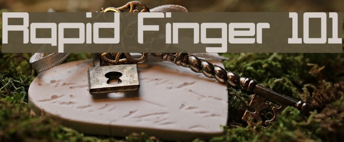Rapid Finger 101 Font examples