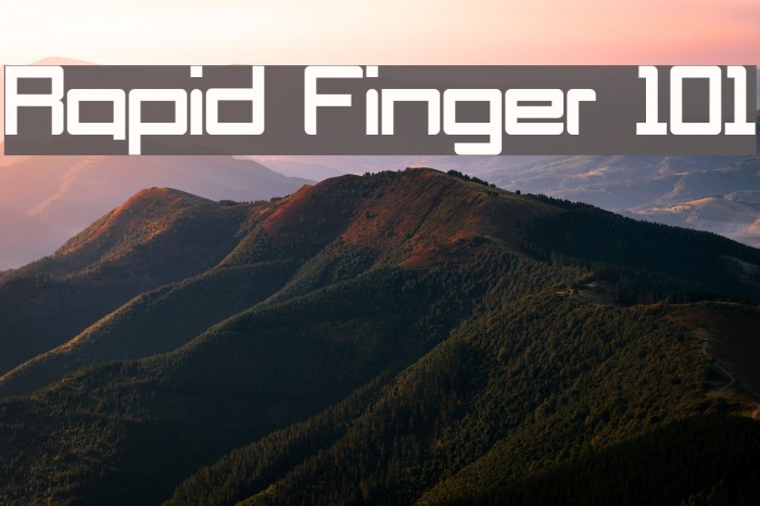 Rapid Finger 101 Font examples