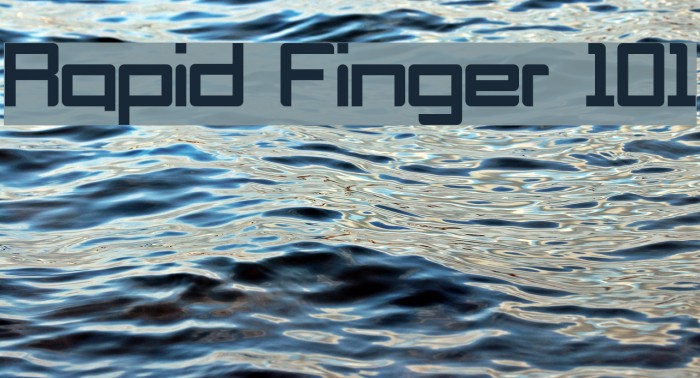 Rapid Finger 101 Font examples
