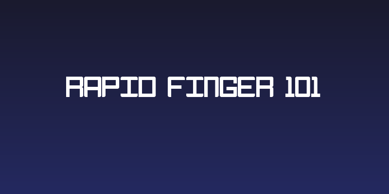 Rapid Finger 101 Social Header