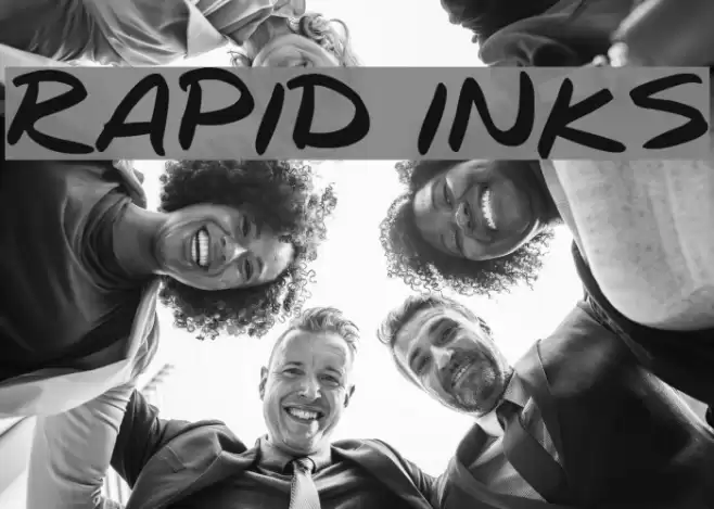 Rapid Inks Font examples