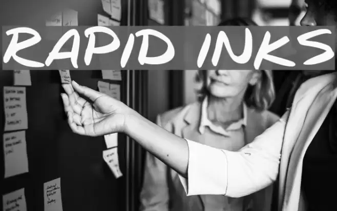 Rapid Inks Font examples