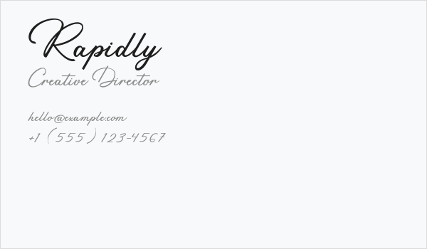 Rapidly Business Card