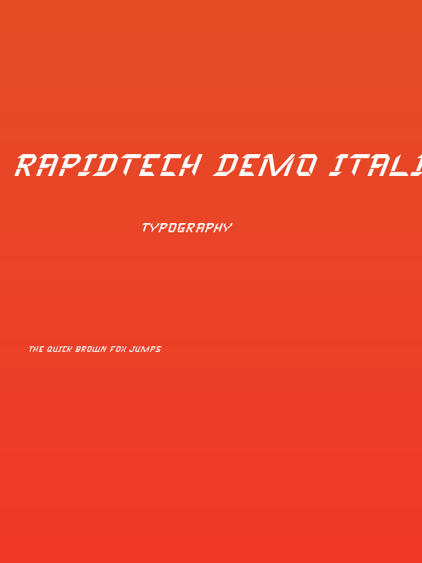 Rapidtech Demo Italic Poster