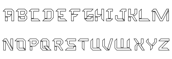Rapidtech Demo Outline Font LOWERCASE