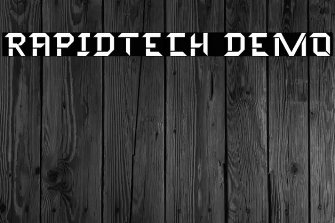 Rapidtech Demo Font examples