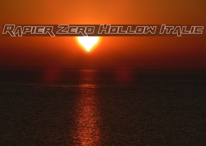 Rapier Zero Hollow Italic Font examples