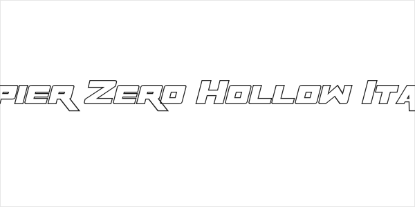 Rapier Zero Hollow Italic Logo