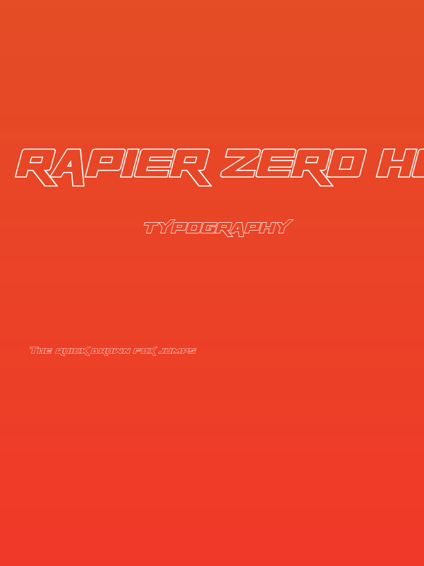 Rapier Zero Hollow Italic Poster