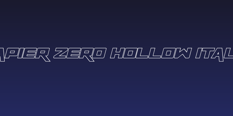Rapier Zero Hollow Italic Social Header