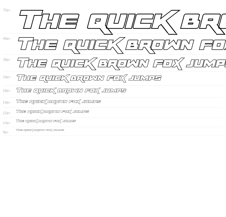 Rapier Zero Hollow Italic Waterfall