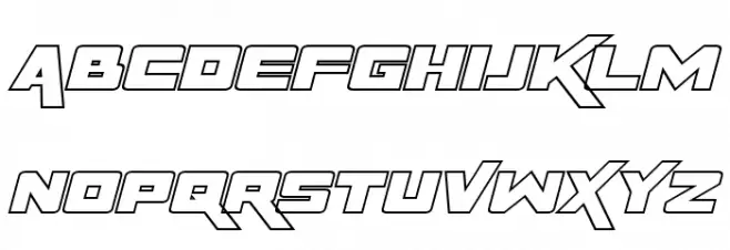 Rapier Zero Hollow Italic फ़ॉन्ट लोअरकेस