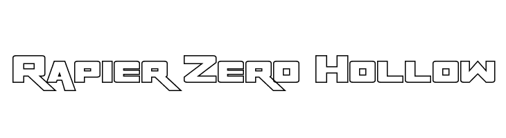 Rapier Zero Hollow  font caratteri gratis