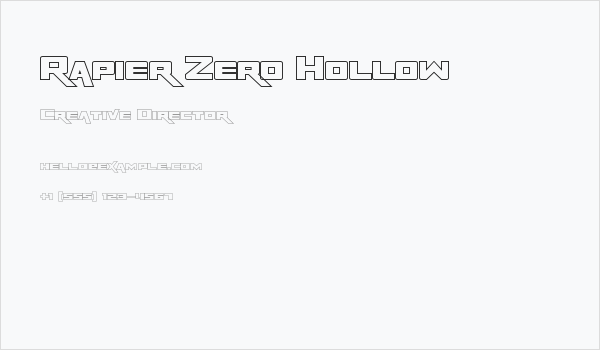 Rapier Zero Hollow Business Card
