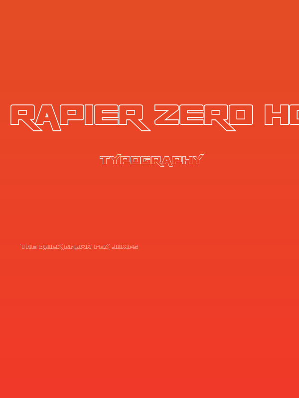 Rapier Zero Hollow Poster